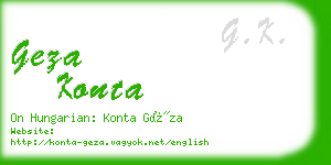 geza konta business card